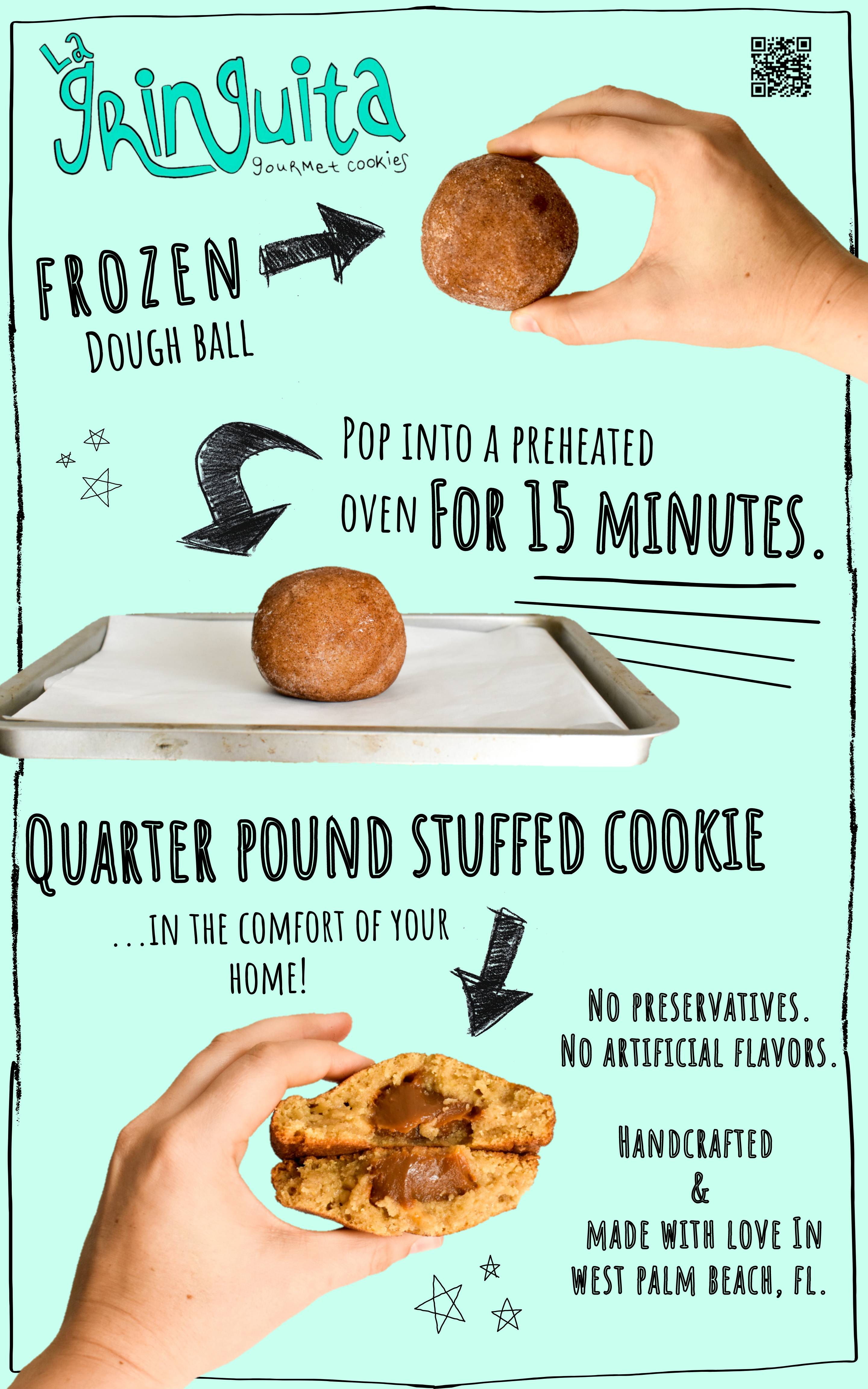 La Gringuita cookie dough baking instructions